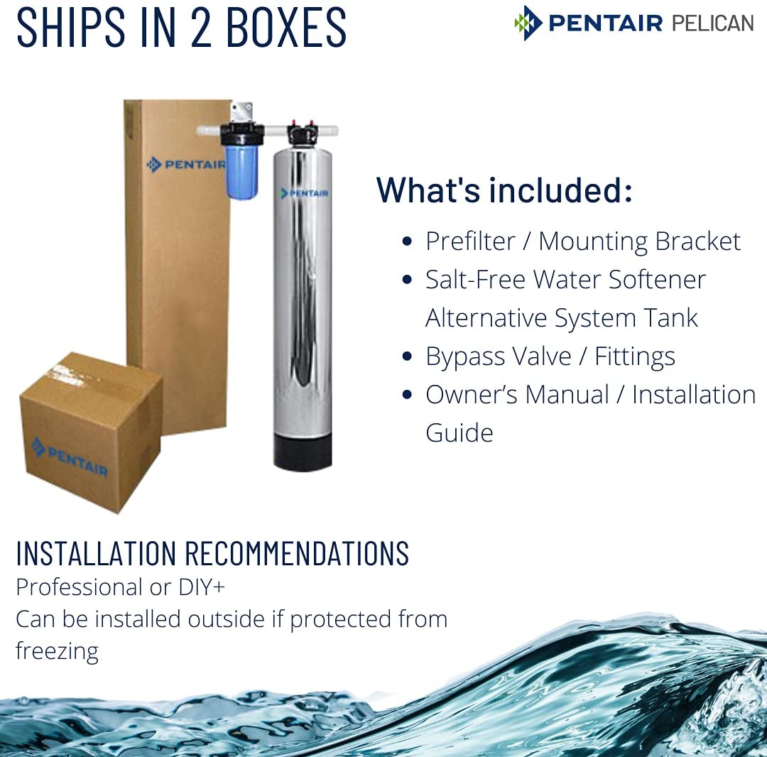 Pentair Pelican NS6-PUV-14 NaturSoft Water Softener Alternative with UV Salt-Free Technology New