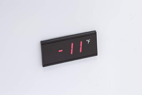 DUURA DDFC6 Commercial Mobile Ice Cream Display Chest Freezer Sub Zero Temp Curved Glass Top Frost Free Lid with 2 Wire Baskets, 24.6 Inch Wide 5.7 Cubic Feet, White