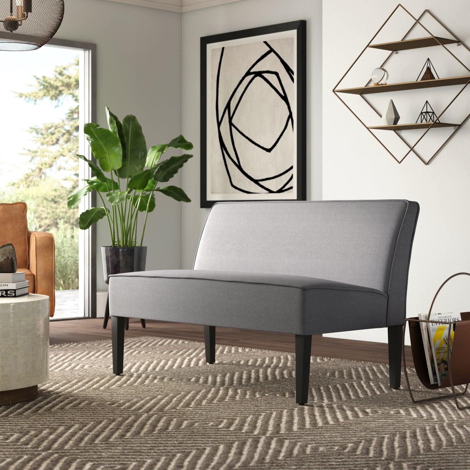 Alverson 50'' Armless Loveseat