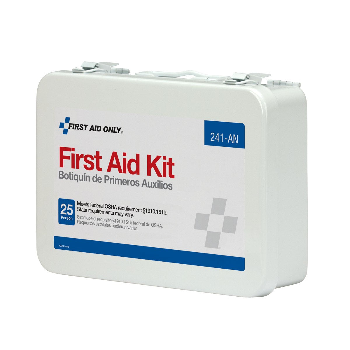 First Aid Only 25 Person 16 Unit First Aid Kit, Metal Case (3 per order)