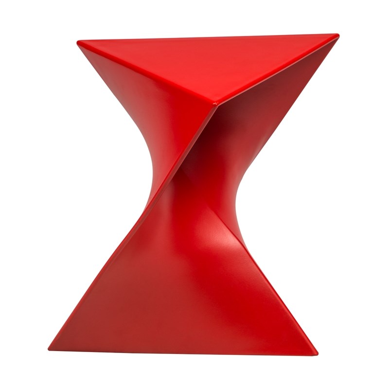 LeisureMod Randolph Modern Plastic Triangle End Table