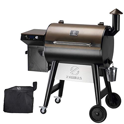 Z GRILLS 7002F 2021 Upgrade Wood Pellet Grill & Smoker for Outdoor Cooking, 8 in 1 BBQ Grill with Digital Controller, 694 Sq