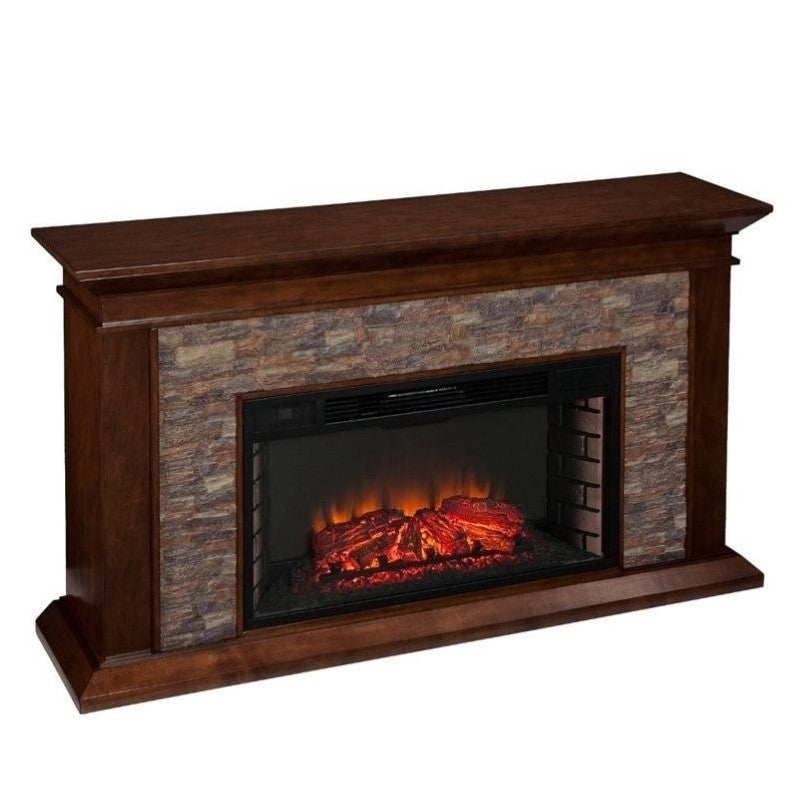 Southern Enterprises Canyon Heights Faux Stone Electric Fireplace