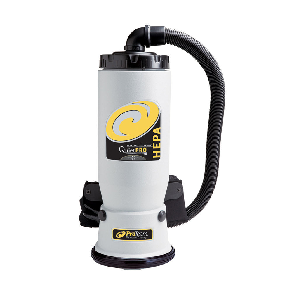 ProTeam 105733 6 Qt. QuietPro BP HEPA Backpack Vacuum with 100078 Floor Tool Kit A and HEPA Filtration System - 120V