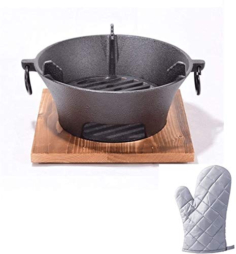 Grills Propane Outdoor Indoor Barbecue Charcoal Portable Cast Iron Charcoal BBQ Barbecue Table Top BBQ Hot Pot Stove Chinese Retro Style