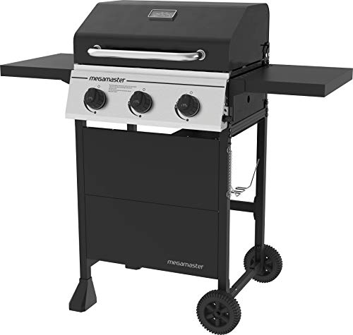 Megamaster 720-0988EA Propane Gas Grill, Black/Silver