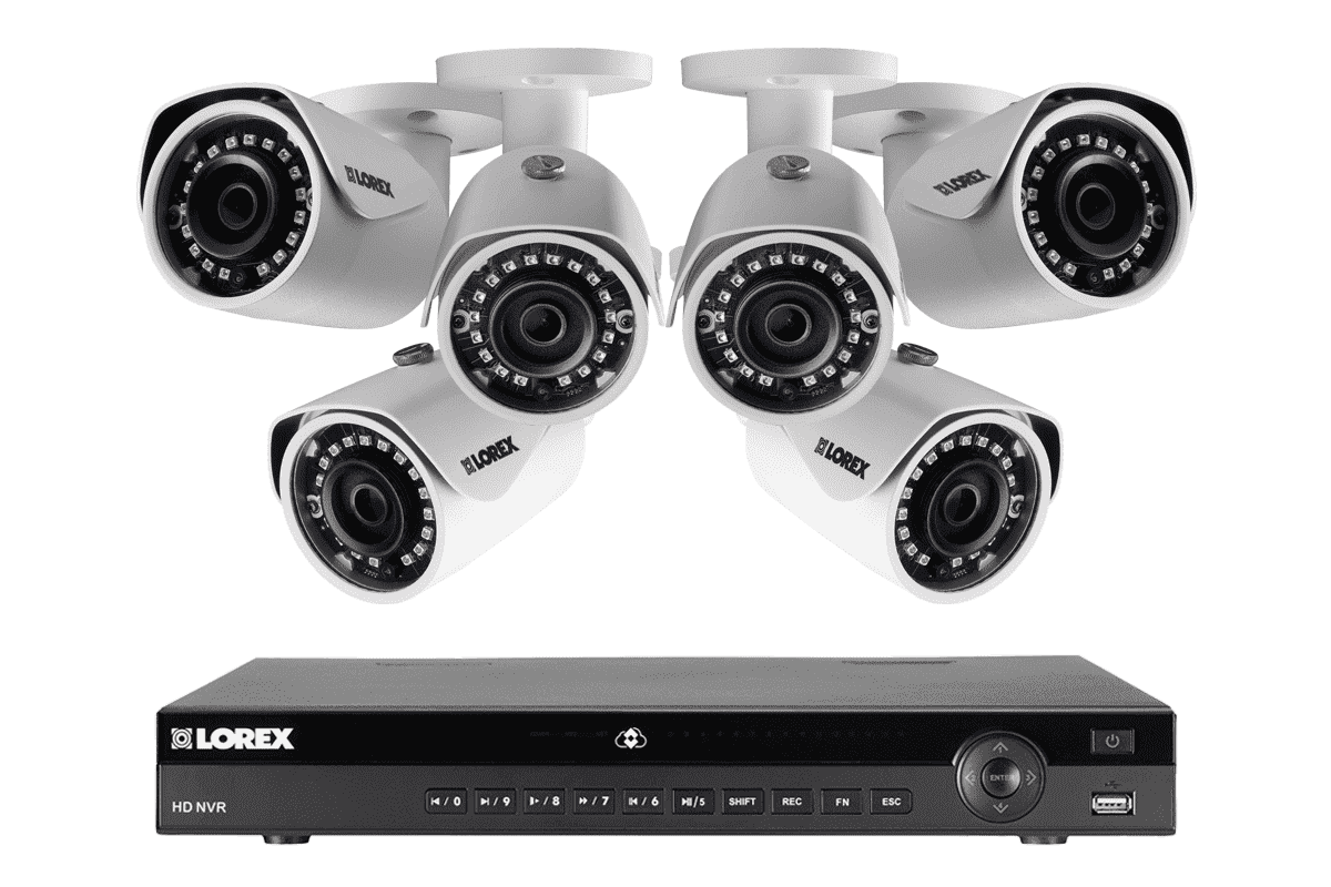 Lorex HDIP86W 6 Camera 8 Channel Weatherproof 2K Resolution Security Surveillance System New