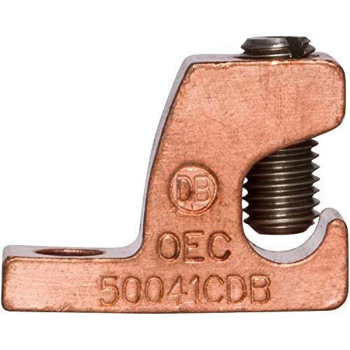 Morris Products Direct Burial Lay-In Connectors – For Copper Conductors, Grounding Swimming Pools, Spa Equipment, Conduit Bushings – 4 AWG, 0.26” Bolt, 1.04”L x 0.47”W x 0.76”H (Pack of 100)