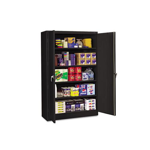 Tennsco Assembled Jumbo Steel Storage Cabinet, 48w x 24d x 78h, Black