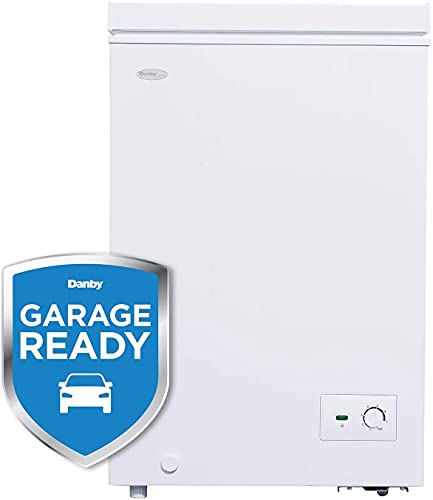 Danby Diplomat DCF035B1WM 3.5 Cu.Ft. Garage Ready Chest Freezer, Manual Defrost and Front-Mount Thermostat, in White