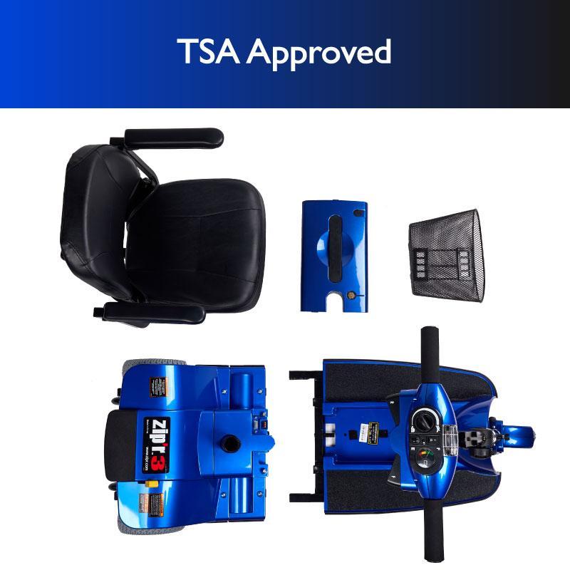 Zip'r 3 XTRA Traveler Mobility Scooter Blue New