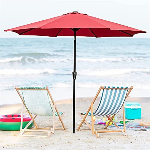 ンリアンに聞-花ラック Outside Umbrella for Patio Patio Umbrella Folding Sunshade Umbrella Patio Outdoor Market Table Umbrella Hand-Cranking Style(Color:Yellow)