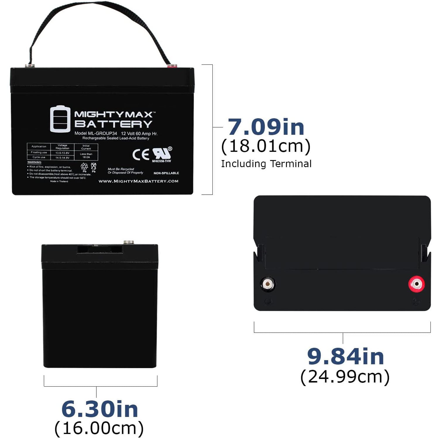 Mighty Max Battery 12V 60 Ah Sealed Gel Battery