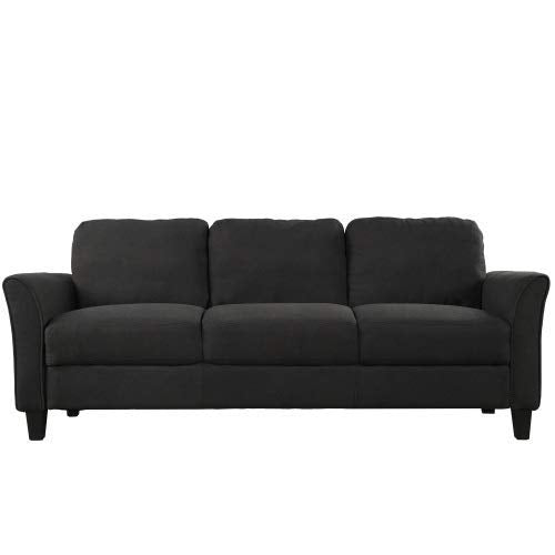 UNIROI Piece Living Room, 3 Seats Loveseat Single Chair Sofa Set, Black