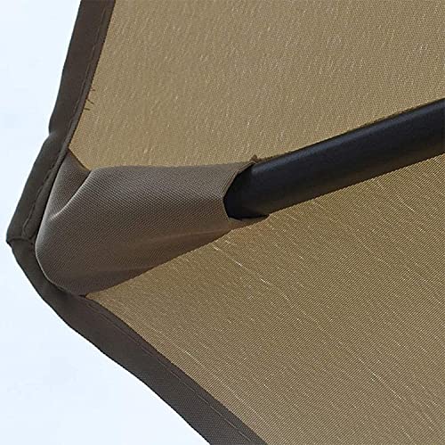 GCSQF Patio Umbrella Patio Canopy Beach Umbrella Sunshade Outdoor Umbrella Terrace Tilt Market Umbrella Suitable for Restaurant Courtyard Beach GCSQF210526(Color:Brown;Size:2.5M)