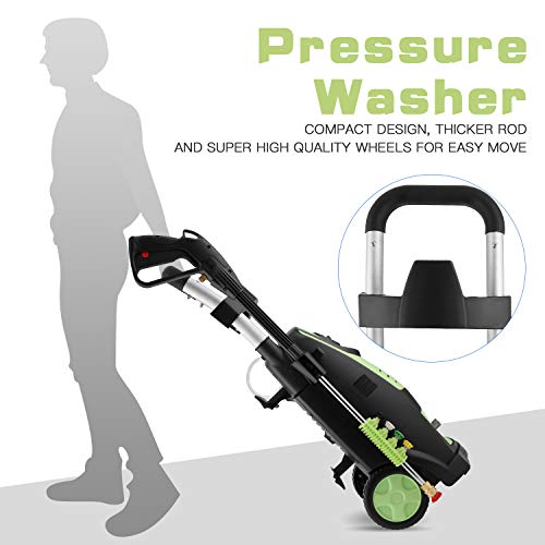 Suyncll 3800 PSI 2.8GPM Electric Pressure Washer Electric Power Washer with Soap Bottle (Green)