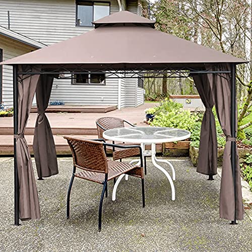 Patio Canopies Gazebos Pergolas 10' X 13' UV Block Sun Shade Heavy Duty Shelter with Durable Steel Frame & Vented Top, Outdoor Waterproof Soft Roof Pavilion for Patio Outdoor Garden Events (10' X 13')