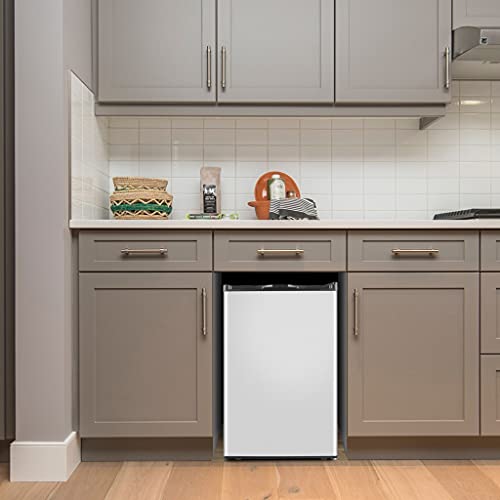 YZJC 2.1/3.0 Cu.ft Compact Upright Freezers with Reversible Single Door, Mini Freezer with Adjustable Thermostat & Leveling Leg for Home/Kitchen/Office (Stainless Steel) (Size : 3.0 Cubic Feet)