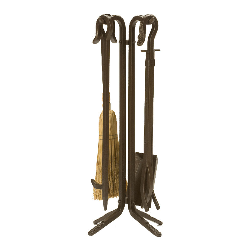 Dagan 5-Piece Bronze Wrought Iron Fireset