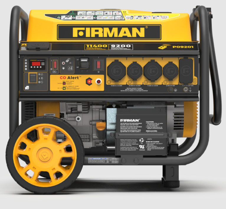 Firman P09201 9200W/11400W Remote Start Gas Generator With CO Alert System New