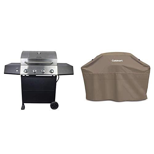 Cuisinart CGG-7400 Propane, 54 Inch, Full Size Four-Burner Gas Grill & GC-60T Heavy-Duty Barbecue Grill Cover, 60