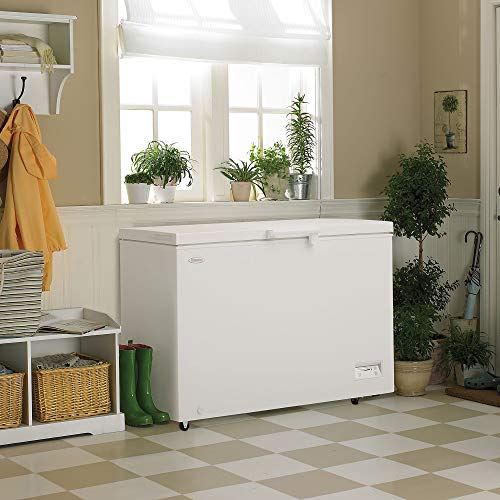 Danby DCFM110B1WDB 11 Cubic Feet Large Sized Freestanding Freezer Storage Chest with Manual Defrost for Kitchen, Basement, or Garage, White