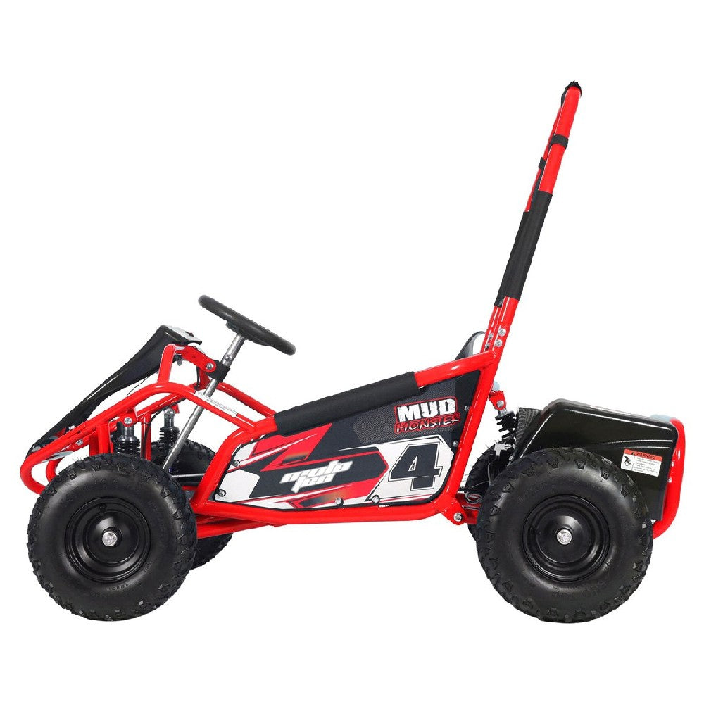 MotoTec Mud Monster Kids Electric 48v 1000w Blue Go Kart Full Suspension