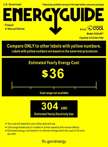 Commercial Cool CCUL60B6 Upright Freezer