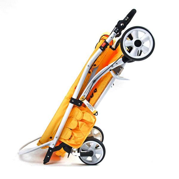 WonderFold Baby MJ06 Multi-Purpose Folding Kids School Bus Quad Stroller Wagon New