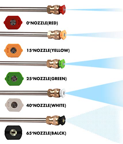 ETOSHA Gas Pressure Washer Kit 4800PSI 6.5HP 210cc Washer Pressure System with Power Spray Gun,65ft Flex Hose and 5 Nozzles,OHV 4-Stroke Easy Start(Orange/Black)