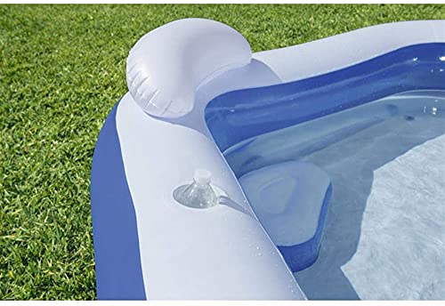 ELXSZJ XTZJ Outdoor Inflatable Ring Above Ground 2 Person Deluxe Comfort Swimming Pool with Backrests