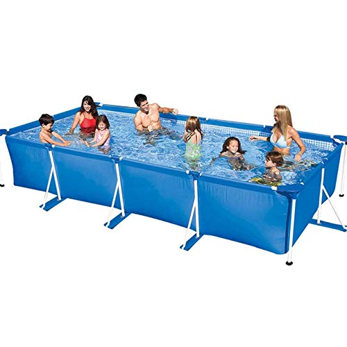Rectangular Frame Above Ground Swimming Pool Summer Family Swimming Pool Metal Frame Structure Pool Multiplayer Water Games 300X200X75cm