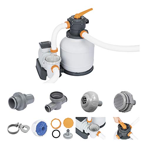 Bestway 58500E Flowclear 9,800 L Pump Sand Filter, White/Gray
