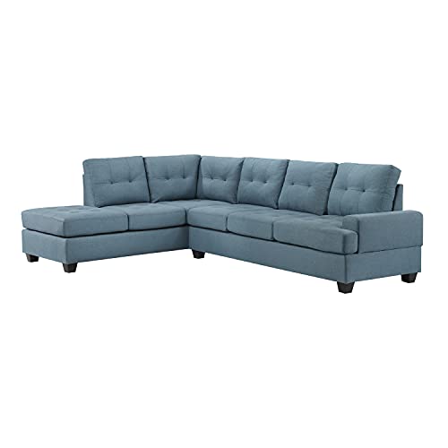 Lexicon Gracelyn 2-Piece Reversible Sectional Sofa, Blue