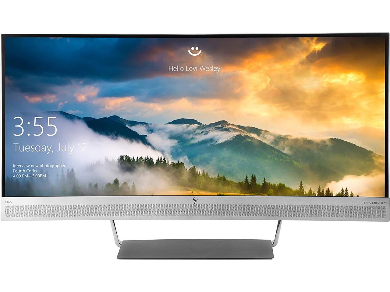 HP Elite Display LED-Lit Monitor 34-Inch Screen Black/Silver (V4G46A8#ABA)