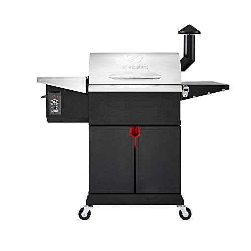 Z GRILLS ZPG-L600E 8 in 1 Wood Pellet Portable Steel Constructed Grill Smoker for Outdoor BBQ Cooking with Digital Temperature Control, Bottom Storage Area, 573 Sq In