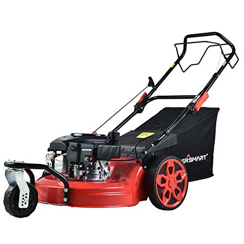 PowerSmart Lawn Mower, 20-inch & 170CC, Gas Powered Lawn Mower, 4-Stroke Engine Self-Propelled Lawn Mower, 3-in-1 Gas Mower, 8 Adjustable Heights (1.2''-3.15''), PSS2020