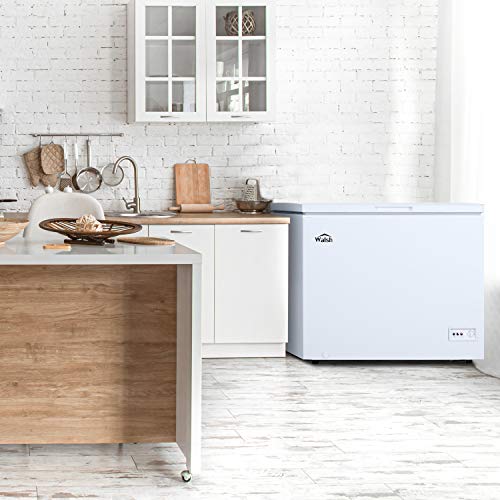 WALSH WSF70CWED01 Manual Defrost Deep Chest Freezer, Mechanical Temperature Control, 7.0 Cu.Ft, White, 7 Cu Ft