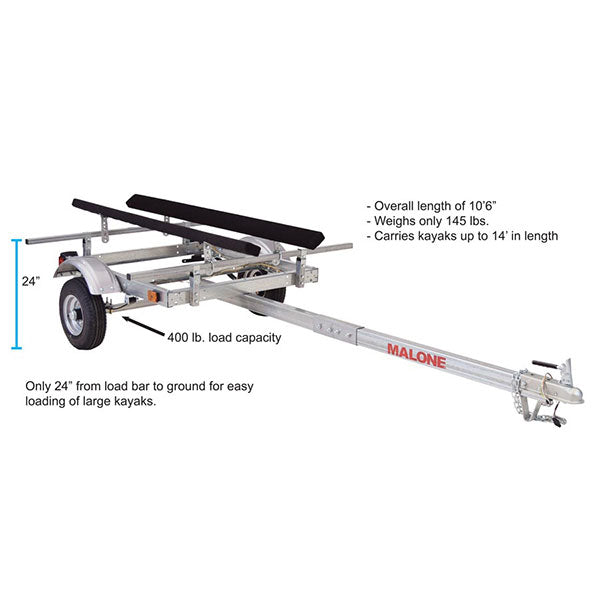 Malone EcoLight Single Kayak Trailer Package