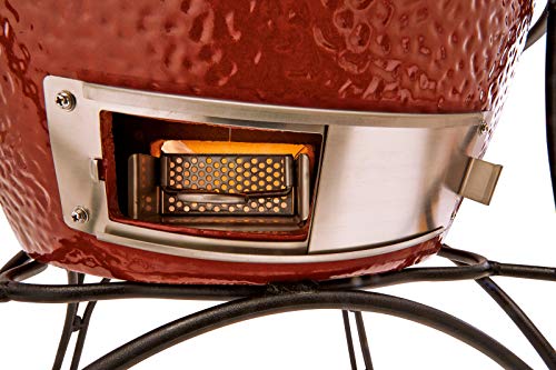 Kamado Joe KJ23RH Classic I Charcoal Grill, 18 inch, Blaze Red