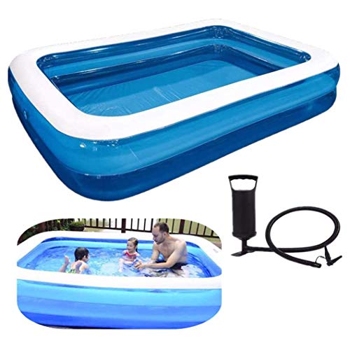 WSN Inflatable Swimming Pools, Family Inflatable Swimming Pool Above Ground with Pump, Swim Center for Kids, Adults, Backyard, 78 x 59 x 20 inch