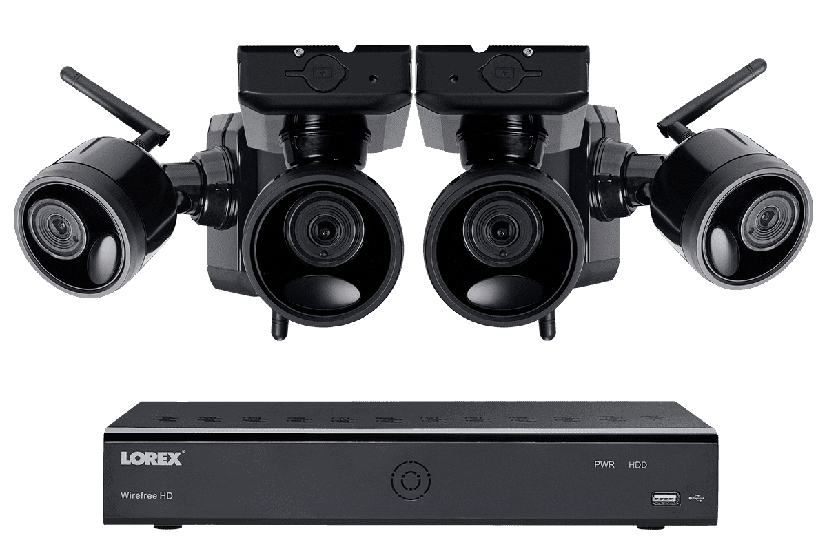 Lorex LWF1080B-64 Wire Free Battery Powered 4 Camera 6 Channel Indoor/Outdoor Security Surveillance System New