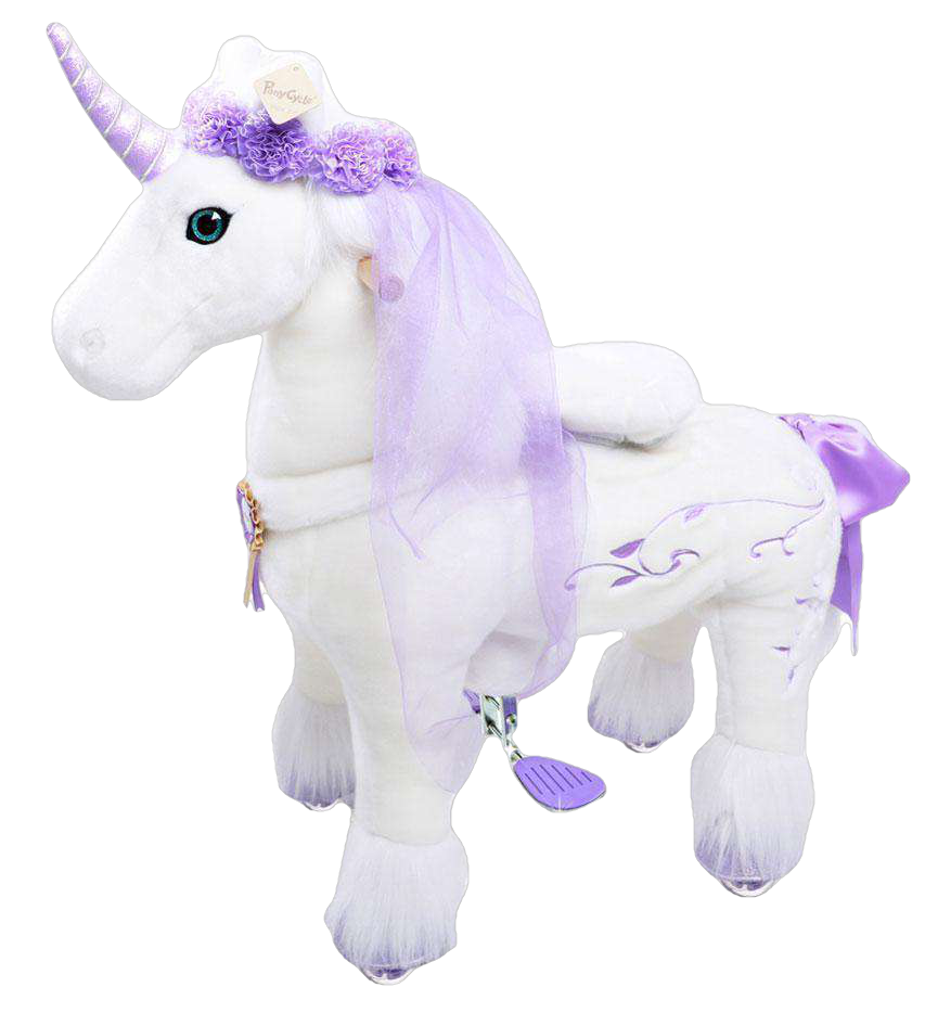 PonyCycle Vroom Rider X K Series VR-K41 Ride-On Unicorn White and Purple Large New