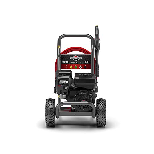 Briggs & Stratton ELITE3300 3300 MAX PSI at 2.4 GPM Gas Pressure Washer with Detergent Injection, 30-Foot EASYFlex High-Pressure Hose, and 5 Quick-Connect Nozzles