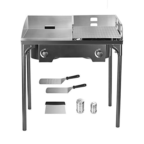 TELAM Gas Flat Top Grill,2 Burner + 16 x14
