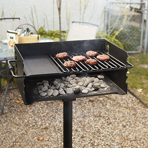 Pilot Rock Heavy-Duty Jumbo Steel Park-Style Charcoal Grill -24 1/4in. x 16 1/8in. Model Number CBP-247