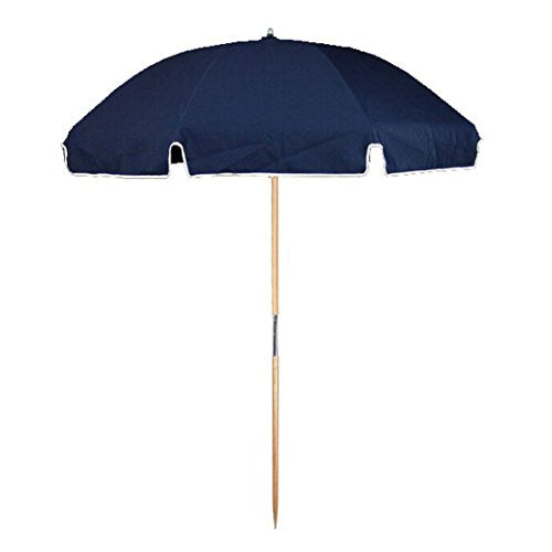 7.5 ft. Fiberglass Commercial Grade Frankford Beach Umbrella with Ashwood Pole, Olefin Fabric, Carry Bag, Air Vent