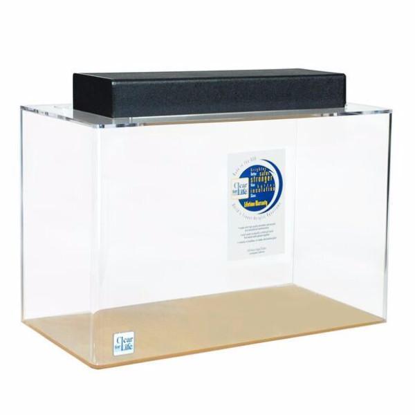 Clear For Life Desktop Aquarium - Rectangle Fresh or Saltwater Acrylic - 10 Gallon or 15 Gallon