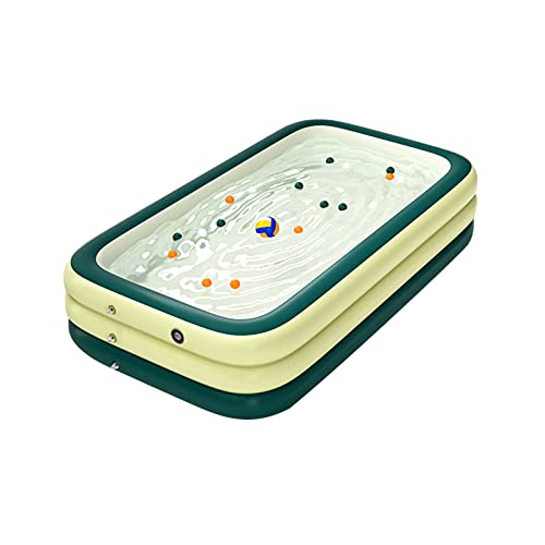 coersd New 300x175x60cm Swimming Pool Big Full-Sized Family Inflation Pool Ocean Ball Sand Pool Bath Toys Square Summer Outdoor Yard Water Entertainment for Kids and Adults Above Ground Pool