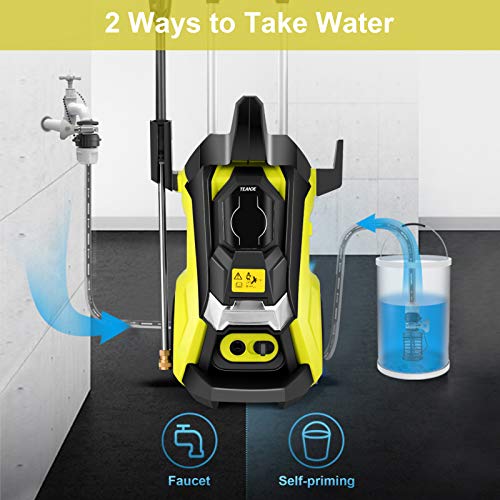 TEANDE Smart Pressure Washer 3800 PSI Electric High Powerful Touch Screen 3 Gear Level with Telescopic Handle